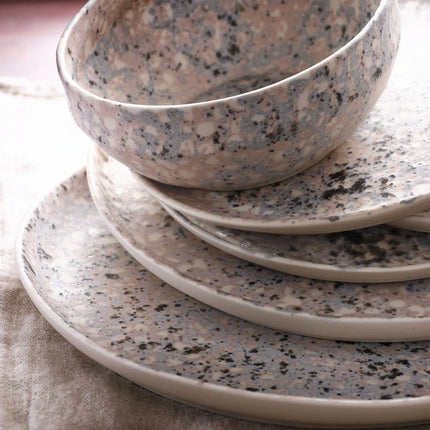 GGM Gastro (4 pcs) Dessert Bowl - CONFETTI - Stoneware - Ø 140mm - Pink