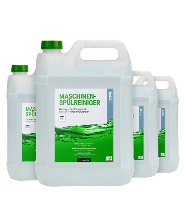 GGM Gastro (4 pcs) Dishwasher Detergent Concentrate ECO - for soft to medium water; for heavy soiling - 40L - Eco-friendly & chlorine-free