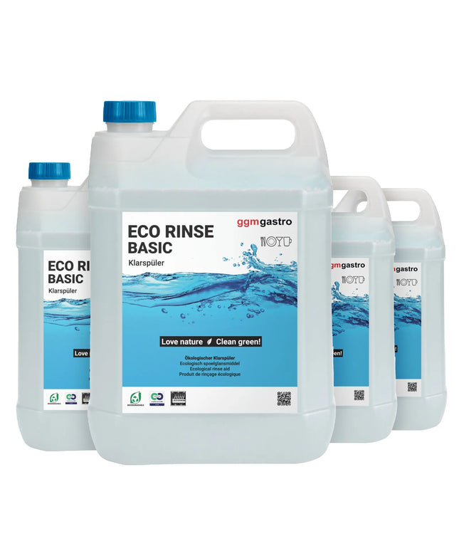 GGM Gastro (4 pcs) Dishwasher Rinse Aid Concentrate ECO - for rapid drying & streak‑free results - ea 10L - Eco-friendly & chlorine-free