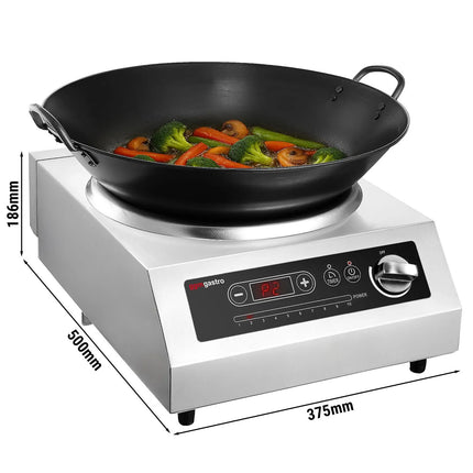 GGM Gastro (4 pcs) Induction wok - 3.5kW - 1 cooking zone - Ø 460mm - incl. wok
