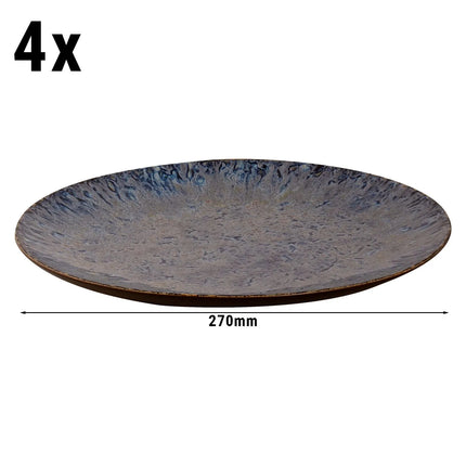 GGM Gastro (4 pcs) LESTER | Plate - flat - Stoneware - Ø270mm - Blue