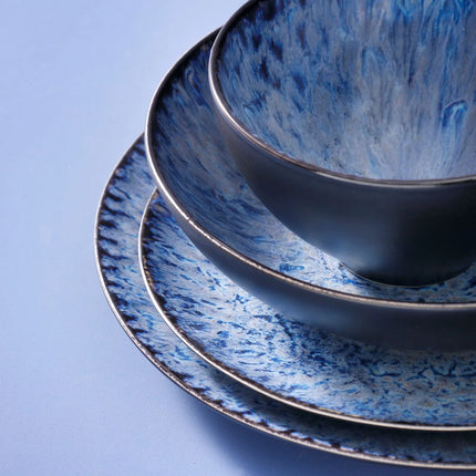 GGM Gastro (4 pcs) LESTER | Plate - flat - Stoneware - Ø270mm - Blue