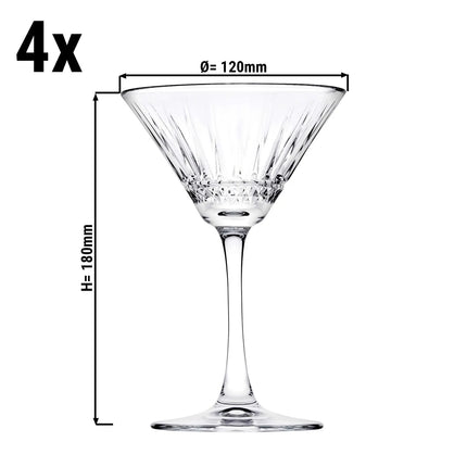 GGM Gastro (4 pcs) Martini glass - ELYSIA - 220 ml - Clear