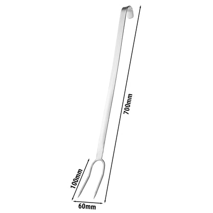 GGM Gastro (4 pcs) Meat Fork - 2-Prong - Long Handle - Length 700mm