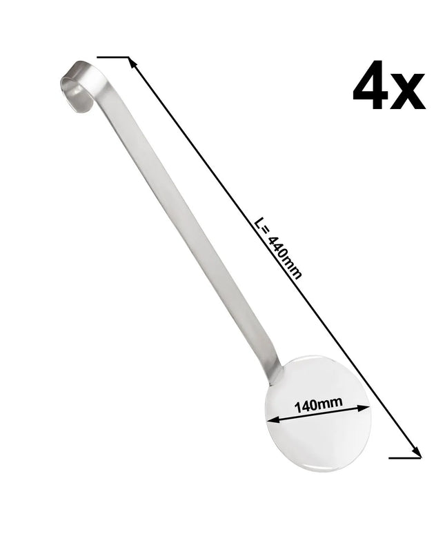 GGM Gastro (4 pcs) Rice Paddle - Ø140mm - Length: 440mm - Stainless Steel