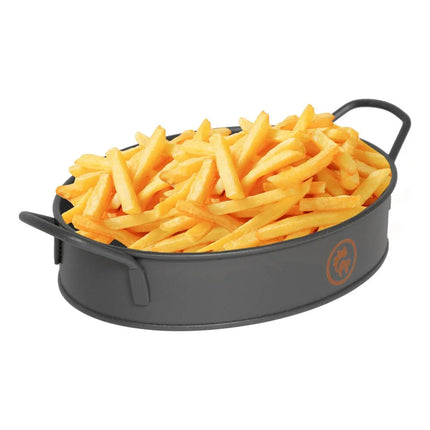 GGM Gastro (4 pcs) Serving Basket - SNACKHOLDER - Rectangular - 260x155mm - with 4 Handles - Grey