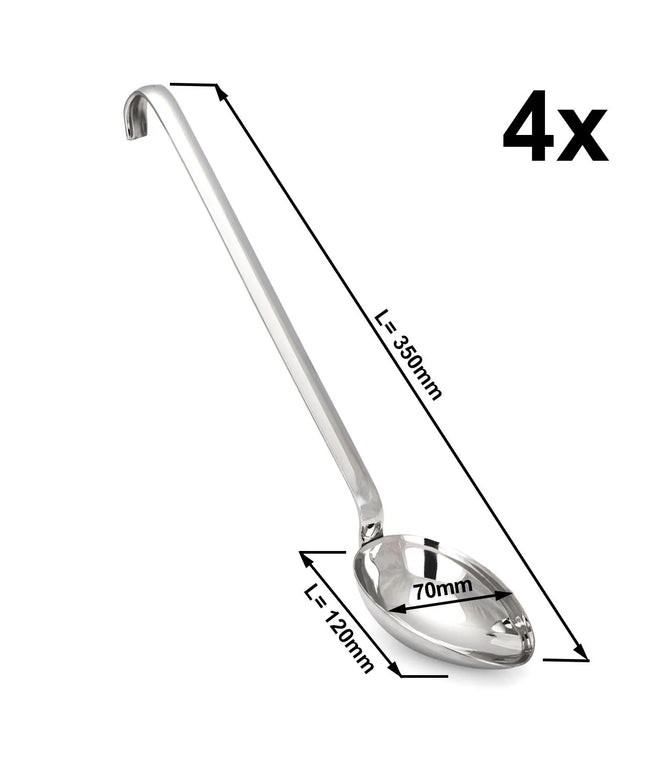 GGM Gastro (4 pcs) Serving Spoon - Ø 70mm - Length: 350mm - deep - Stainless Steel