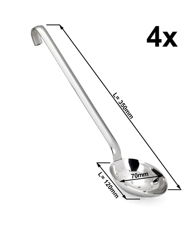 GGM Gastro (4 pcs) Serving Spoon - Length: 350mm - perforated - Stainless Steel