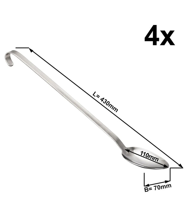 GGM Gastro (4 pcs) Serving Spoon PREMIUM - Ø 70mm - Length: 420mm - Stainless Steel