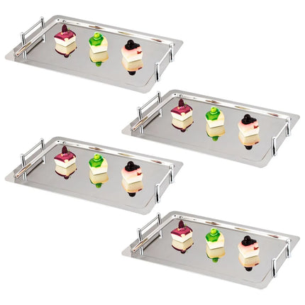 GGM Gastro (4 pcs) Serving Tray - Stainless Steel - 530x325mm - Height: 70mm - polished