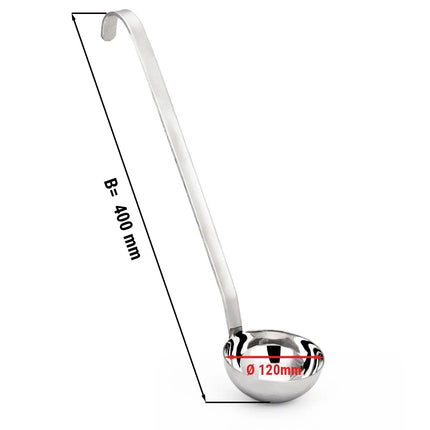 GGM Gastro (4 pcs) Soup Ladle - Ø120mm - Length: 400mm - Stainless Steel