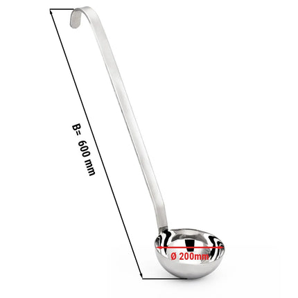 GGM Gastro (4 pcs) Soup Ladle - Ø200mm - Length: 600mm - Stainless Steel