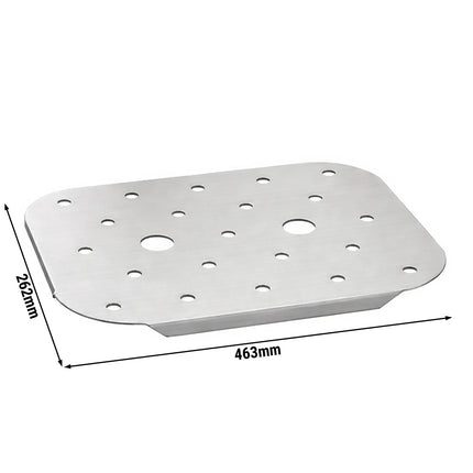 GGM Gastro (4 pcs) Stainless Steel Drainer Plate - for Gastronorm Pan GN 1/1