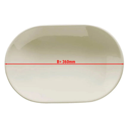 GGM Gastro (4 pcs) TEOS | Kebab Platter - oval - Porcelain - 360x165mm - Cream