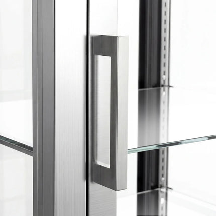 GGM Gastro 4-Sided Glass Display Fridge - 440L - Double glazing - with 5 glass shelves - 1 rear glass door