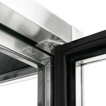 GGM Gastro 4-Sided Glass Display Fridge - 440L - Double glazing - with 5 glass shelves - 1 rear glass door