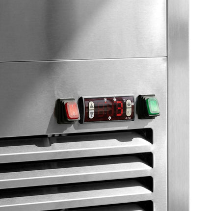 GGM Gastro 4-Sided Glass Display Fridge - 440L - Double glazing - with 5 glass shelves - 1 rear glass door
