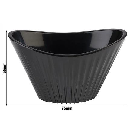 GGM Gastro (48 pcs) Bowl - MINI - Melamine - 70ml - 95x55mm - Depth: 55mm - Black