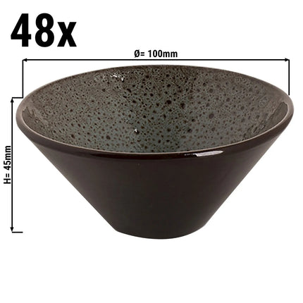 GGM Gastro (48 pcs) Dessert Bowl - TURKEY - Stoneware - 100ml - round - Ø 100mm - Brown/Blue