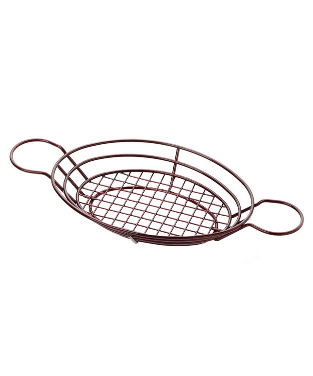 GGM Gastro (5 Cái) Giỏ Bàn & Buffet - SNACKHOLDER - Thép Không Gỉ - Bầu Dục - 280x200mm - Kèm Chén Chấm