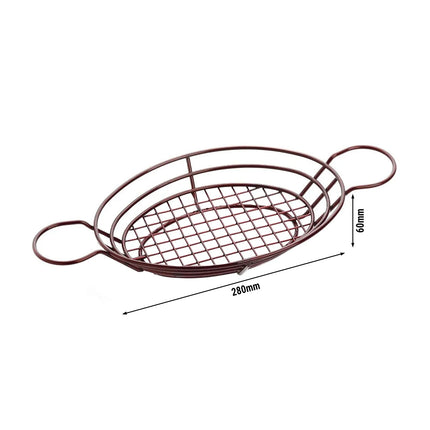 GGM Gastro (5 Cái) Giỏ Bàn & Buffet - SNACKHOLDER - Thép Không Gỉ - Bầu Dục - 280x200mm - Kèm Chén Chấm