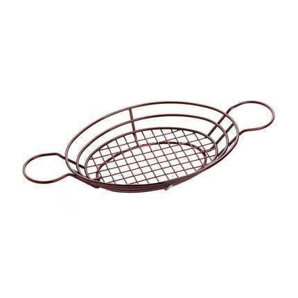 GGM Gastro (5 Cái) Giỏ Bàn & Buffet - SNACKHOLDER - Thép Không Gỉ - Bầu Dục - 280x200mm - Kèm Chén Chấm