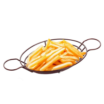 GGM Gastro (5 Cái) Giỏ Bàn & Buffet - SNACKHOLDER - Thép Không Gỉ - Bầu Dục - 280x200mm - Kèm Chén Chấm
