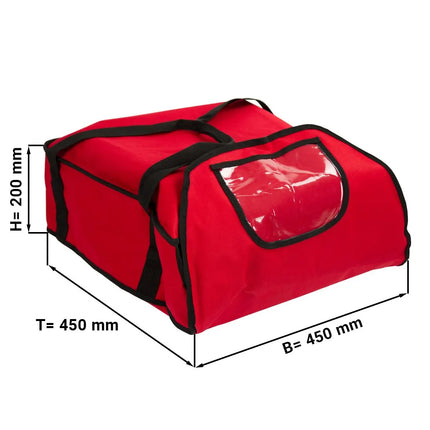 GGM Gastro (5 Cái) Túi Giữ Nhiệt Pizza - Mỗi Túi 5 Hộp Pizza 430x430mm - Đỏ