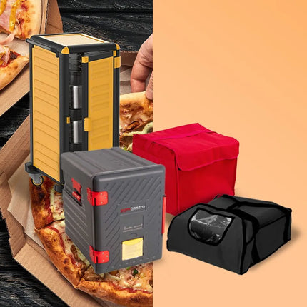 GGM Gastro (5 Cái) Túi Giữ Nhiệt Pizza - Mỗi Túi 8 Hộp Pizza 370x370mm - Đỏ
