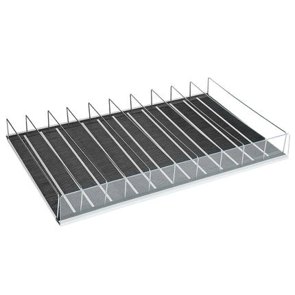 GGM Gastro (5 pcs) Beverage shelf - Acrylic & stainless steel - 550x442x75mm - for WKBL700 & WTBL700, and outer doors of WKBL1500, WKBL1100 & WTBL1100 - 10 compartments