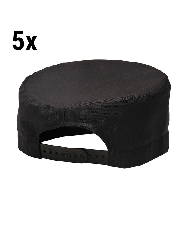 GGM Gastro (5 pcs) Chef Skull Cap - Black