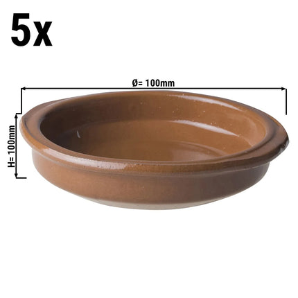 GGM Gastro (5 pcs) CLASSICO - Tapas Oven Dish - Ø100mm - Brown