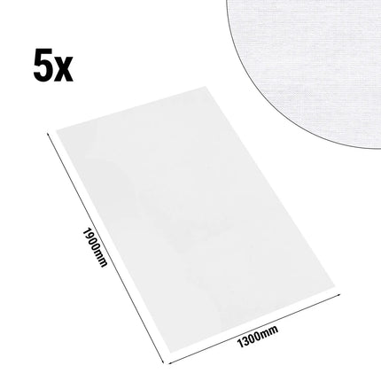 GGM Gastro (5 pcs) Damask Tablecloth Tessin Atlas - Satin Band - 130x190cm - White