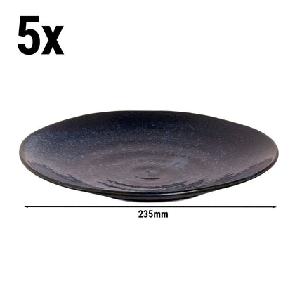 GGM Gastro (5 pcs) KIRYU | Plate - flat - Porcelain - Ø235mm - Blue