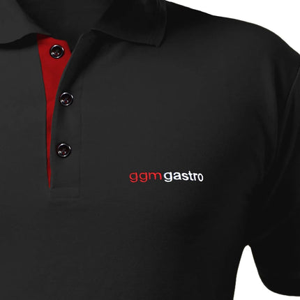GGM Gastro (5 pcs) Men’s Cotton Polo Shirt - Black - Size: L