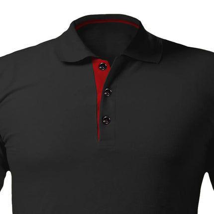 GGM Gastro (5 pcs) Men’s Cotton Polo Shirt - Black - Size: M