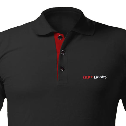 GGM Gastro (5 pcs) Men’s Cotton Polo Shirt - Black - Size: M