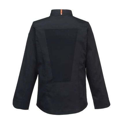 GGM Gastro (5 pcs) MeshAir Pro Unisex Chef Jacket - Long Sleeve - Black - Size: 3XL