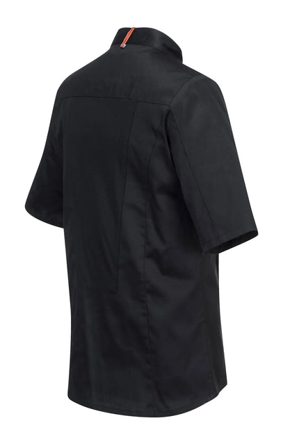 GGM Gastro (5 pcs) MeshAir Pro Unisex Chef Jacket - Short Sleeve - Black - Size: XXL