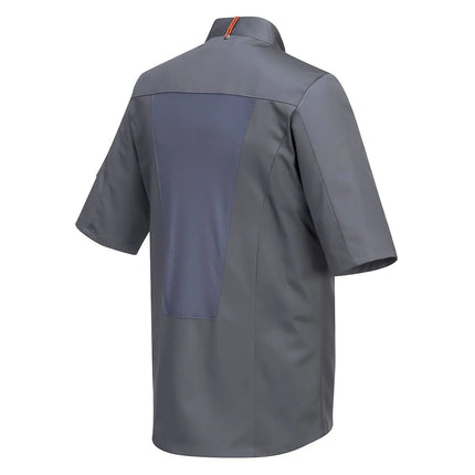 GGM Gastro (5 pcs) MeshAir Pro Unisex Chef Jacket - Short Sleeve - Black - Size: XL