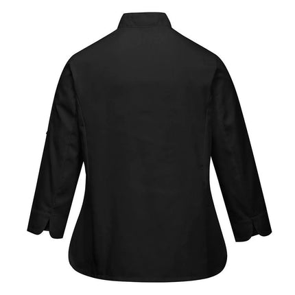 GGM Gastro (5 pcs) MeshAir Pro Womens Chef Jacket - Long Sleeve - Black - Size: L