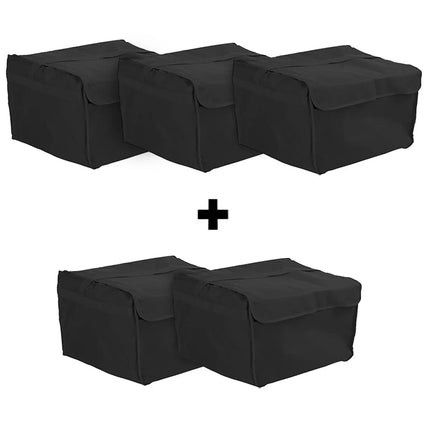 GGM Gastro (5 pcs) Pizza Bag / Insulated Bag - each 8 pizza boxes 400x400mm - Black