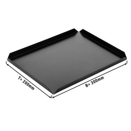 GGM Gastro (5 pcs) Serving Platter - Aluminium - 300x200x10mm - Black - rectangular