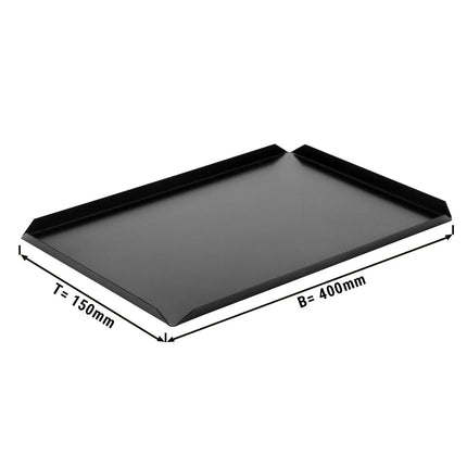 GGM Gastro (5 pcs) Serving Platter - Aluminium - 400x150x10mm - Black - rectangular