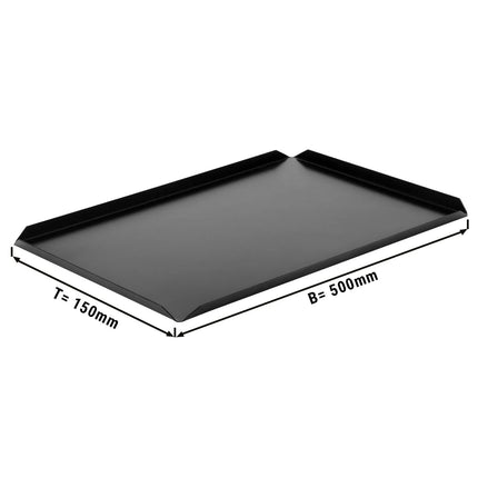 GGM Gastro (5 pcs) Serving Platter - Aluminium - 500x150x10mm - Black - rectangular