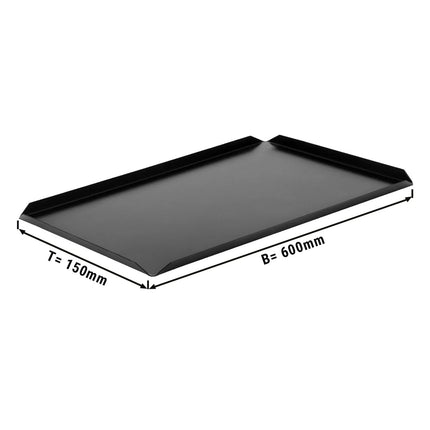 GGM Gastro (5 pcs) Serving Platter - Aluminium - 600x150x10mm - Black - rectangular