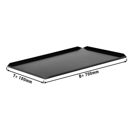 GGM Gastro (5 pcs) Serving Platter - Aluminium - 700x100x10mm - Black - rectangular
