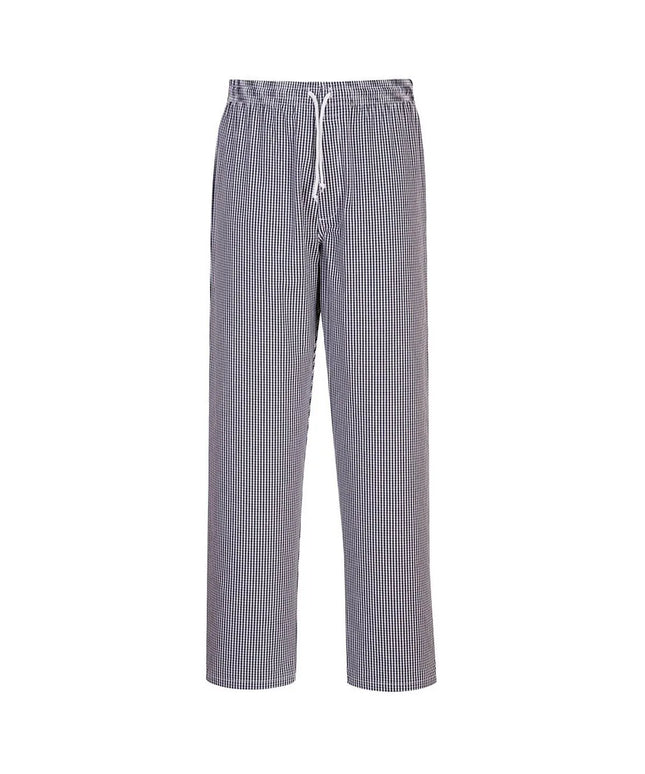 GGM Gastro (5 pcs) Unisex Chef Trousers Bromley - Black and White Check - Size: XS