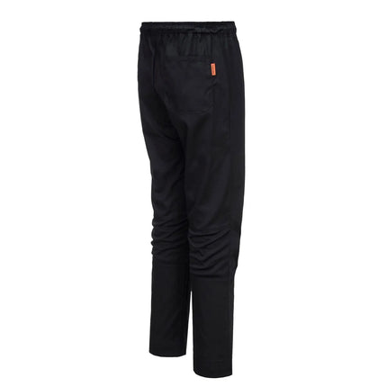GGM Gastro (5 pcs) Unisex Chef Trousers Slim Fit MeshAir Pro - Black - Size: L