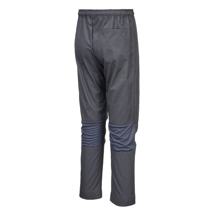 GGM Gastro (5 pcs) Unisex Chef Trousers Slim Fit MeshAir Pro - Grey - Size: 3XL